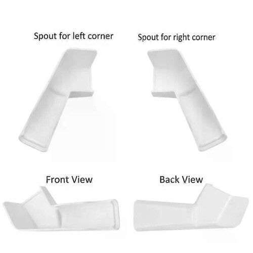 RV Gutter Spouts RV Rain Gutter Downspout With Extensions Rain Gutter Dwonspout Diverter 2 Right&2 Left 2