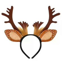 Reindeer Headband Adult Cute Realistic Deer Antlers Headband Animal Ears Headband For Cosplay Deer Costume