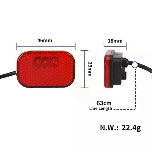 Accessori per scooter Fanale posteriore rosso affidabile progettato per Kukirin per modelli G2 e Master 1