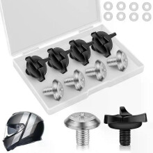 Sichern Sie Ihre Fahrt mit Motorradhelmen. Sicherungsschrauben und Dämpfungsscheiben. Vielseitiges Multisize-Kit.