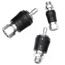 Scuba Diving Regulator Adaptor 9/16 Thread Connector With On Off Switch BCD Valve Medium Pressure Replacement