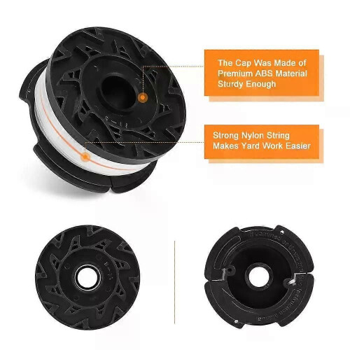 Cubierta de repuesto para carrete de repuesto para Black Decker Line String Spring Trimmer Weed Eater 2