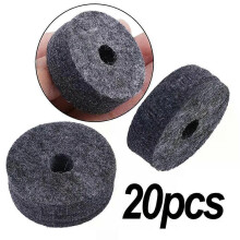 Set Cymbal Vilt Ringen Ronde Vorm 20st Crash Cymbals Clutch Vilt Grijs/Zwart Onderdelen Nieuw Hoge Kwaliteit