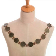 Retro Tudor King Elizabethan Necklace Renaissance SCA Chain of Office Livery Collar Medieval Men Cosplay