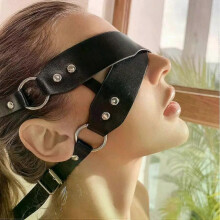 Sexy Mask For Face Women PU Leather Goth Harness Cosplay Anime Eye Mask Masquerade Party Festival Halloween