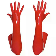 Sexy PU Kunstleder Dünne Lange Handschuhe Punk Rock Hip Hop Jazz Disco Dance Handschuhe Glänzende PVC