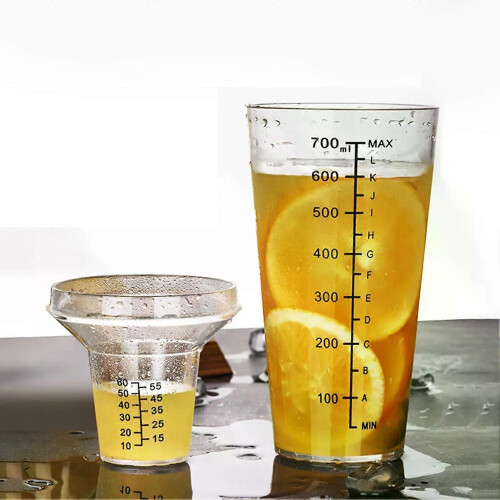 Shaker Bartender Shaker Cocktail Shaker Set with Scale 700ml PC Cold Heat Resistant Bartender Mixer 1