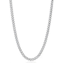 Collana cubana in acciaio inossidabile Shevalues per uomo e donna, alla moda, color argento/nero/placcata