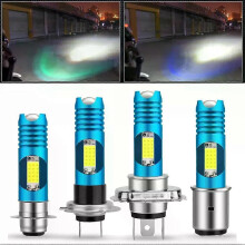 Phare LED RGB pour moto H4 H7 P15D BA20D, ampoule Canbus haute/basse, feux de brouillard, feux de conduite