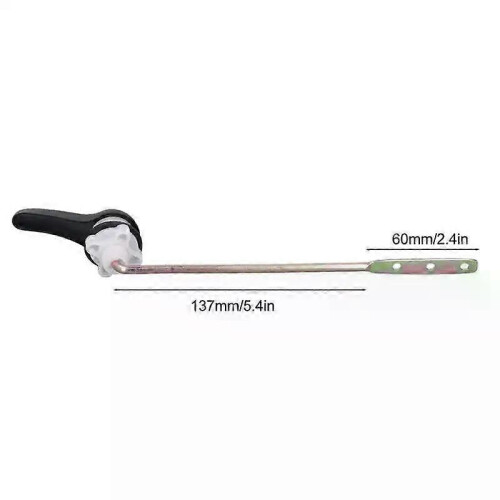 Side Mount Toilet Handle Zinc Alloy Black Toilet Flush Handle Replacement for Home Bathroom 2