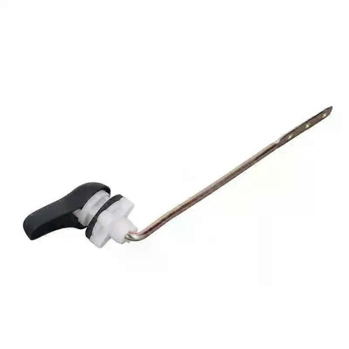 Side Mount Toilet Handle Zinc Alloy Black Toilet Flush Handle Replacement for Home Bathroom