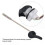 Side Mount Toilet Handle Zinc Alloy Black Toilet Flush Handle Replacement for Home Bathroom 4