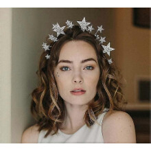 Haarband met strass-steentjes, glitterhaarbanden, bruidsdiadeem met kristal, kroon, prinsessenhaaraccessoires
