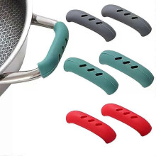 Siliconen handgreephouder, gietijzeren koekenpan, antislip pannenlappen, deksel, hittebestendige handgreep