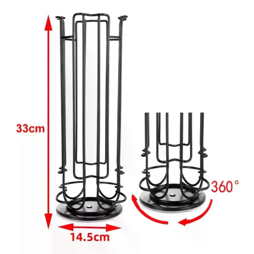 Rotierender Kaffeekapselhalter 24 Tassen Edelstahl 1