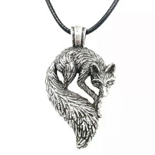 Ciondolo con volpe slava, animale, gioielli vichinghi, collana, accessori da uomo, gioielli gotici