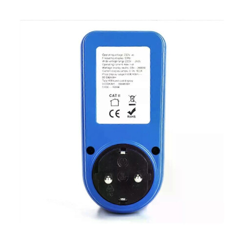Socket Digitale Stroommeter Voltmeter Wisselstroommeter Tijd Watt Vermogen Energiemeter Wattmeter - 1
