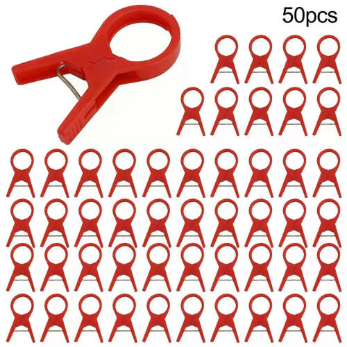 Support Fixing Clip Plant Support Clips 18mm Red 18mm White 30mm Red 30mm White Convenient To Use Plastic 1