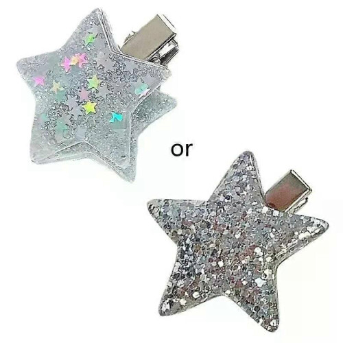 Dolce fermaglio per capelli con paillettes, stella, becco d'anatra, fermaglio per capelli lucente per