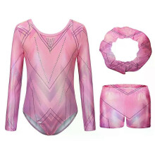 Sparkly Tumbling Girls Dancewear 5-14Y Balett Hudtight plagg Gymnastikkläder Ärmlösa trikåer