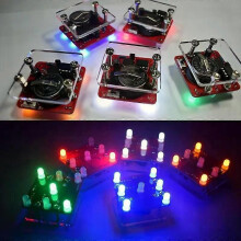 Swing Shaking LED Dice Kit Andningsled-effekt med liten vibrationsmotor för nybörjare