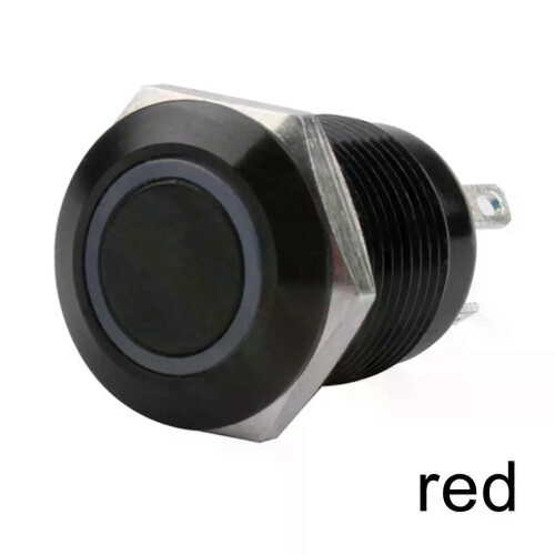 Switches Button Switch 12mm Black Button Switch Metal Button Switch Reset Small Waterproof Electrical 1