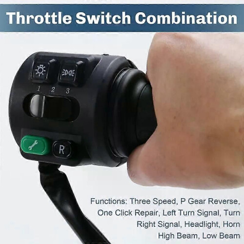 T08 Hall Type 48V 60V 72V With Three Speed Parking Reverse Comb Function Twist Throttle For Electric 2