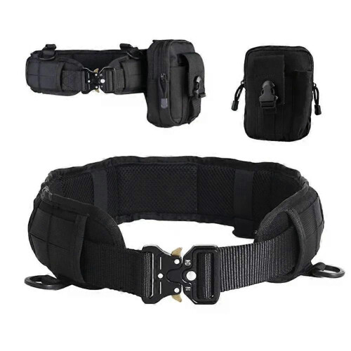 Cinturón táctico de combate para caza MOLLE para hombre, conjunto de cinturón de combate, cinturón de 1