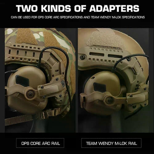 Supporto per guida per cuffie tattiche, supporto per guide per casco militare per Fast OPS Wendy M-LOK, 1
