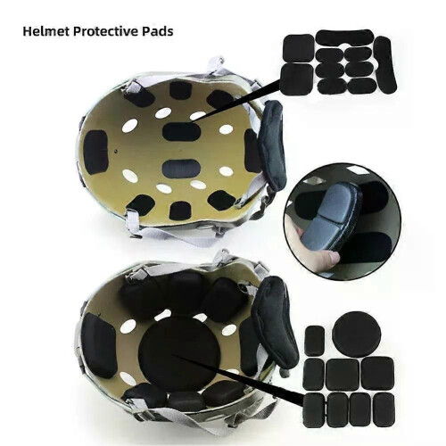 Imbottitura morbida per casco tattico, resistente, 5/19 pezzi, imbottitura per casco da combattimento, 1