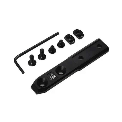 Support de lampe torche tactique Airsoft en métal décalé, base libellule compatible Mlok Keymod Surefire