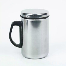 Tekopp 350 ml/500 ml Silver avtagbart lock kolv Isolerad termisk resemugg av hög kvalitet i rostfritt