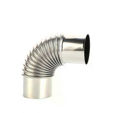 Stainless Steel Stove Pipe Chimney Flue Liner 90 Degree Elbow Wood Stoves Heater Exhaust Pipe 60mm 70mm