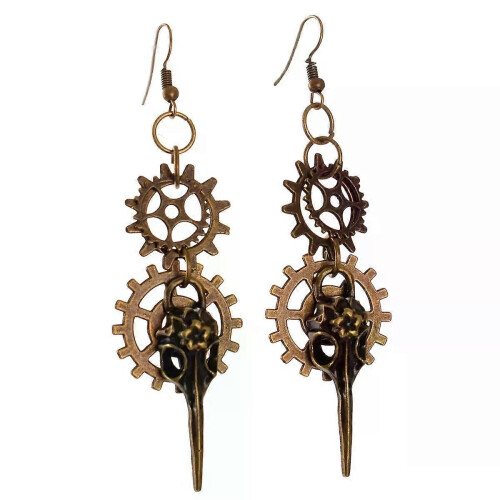 Orecchini Steampunk in stile Goth a farfalla/ali 1