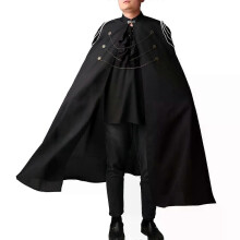 Steampunk Cape for Men Women Halloween Gothic Medieval Party Punk Cosplay Military Black Knight Viking