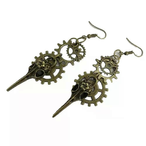 Orecchini Steampunk in stile Goth a farfalla/ali 2