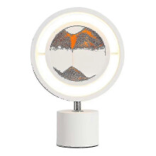 Lampe de table Ă LED 3D Ă trois couleurs, effet sable mouvant, USB, pour salon, chambre Ă coucher, hĂ´tel