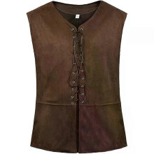 Steampunk Vikings Adult Pirate Vest Plus Size Men Costume Carnval Medieval Renaissance Gothic Sleeveless