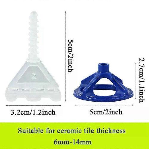 Tile Leveling System 50 Reusable Nuts and 100 Bases Tile Spacers Leveling System for Self Adhesive Floor 2