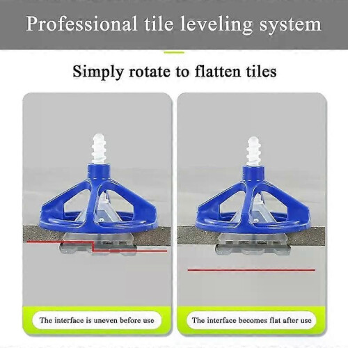 Tile Leveling System 50 Reusable Nuts and 100 Bases Tile Spacers Leveling System for Self Adhesive Floor 1