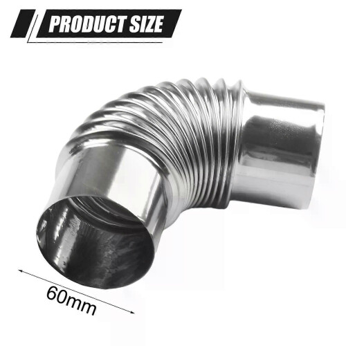 Spisrör Stål Rökrör Armbåge Regnlock Rör Skorstensfoder Rökkanal För Spisvärmare Avgasrör 50/60/70/80/90/100mm 2