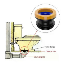 Toilet Bowl Flange Ring Practical Toilet Odor-resistant Drain Pipe Donut Sealing Ring Anti Leakage Toilet