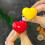 Pulsante per WC a forma di cuore, per manicure da donna, 4 pezzi 2