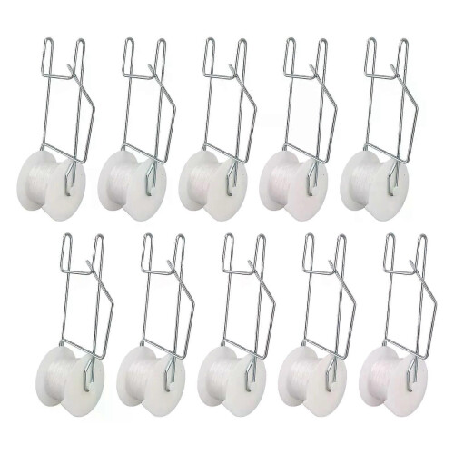 Tomato Support Roller Hooks 15m Twine Tomato Roller Hooks Widely Used Space Saving Galvanized Steel