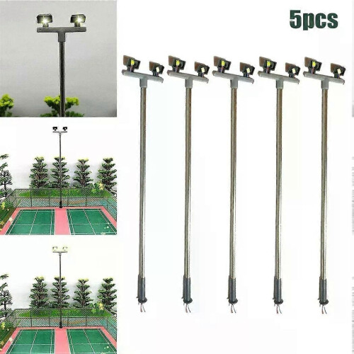 Twin Lights Model Yard Flood Light LED Lights Layout OO 00 Guage Railway Scenery 5 Pack hög kvalitet