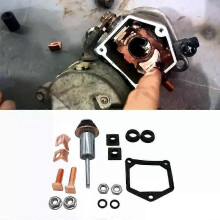 Universal Motor Starter Solenoid Reparation Rebuild Kit Kolvkontakter Set För Toyota Subaru Honda