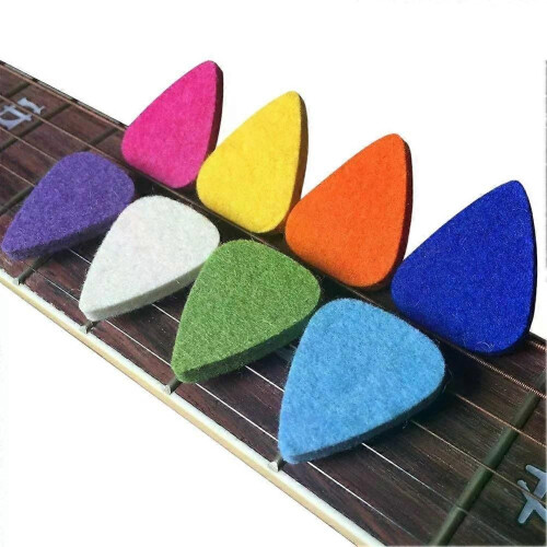 Médiators en feutre pour ukulélé et guitare, 8 médiators multicolores