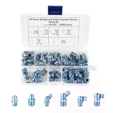 UKCOCO 50 st A0829 sortimentssats för smörjnipplar Grease Zerks sortimentsset (silver)