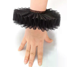 Vintage Ruffled Wrist Cuff Gloves Women Men Clown Cosplay Carnival Party Accessories Hand Wear