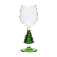 Unieke kerstboomwijnbeker voor feestelijke diners en feestjes. Dropship drinkbeker.